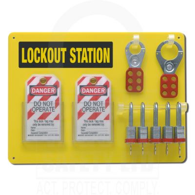 Custom LOTOB05C Lockout Tagout Board 5 Padlock Capacity Custom LOTOB05C Lockout Tagout Board 5 Padlock Capacity